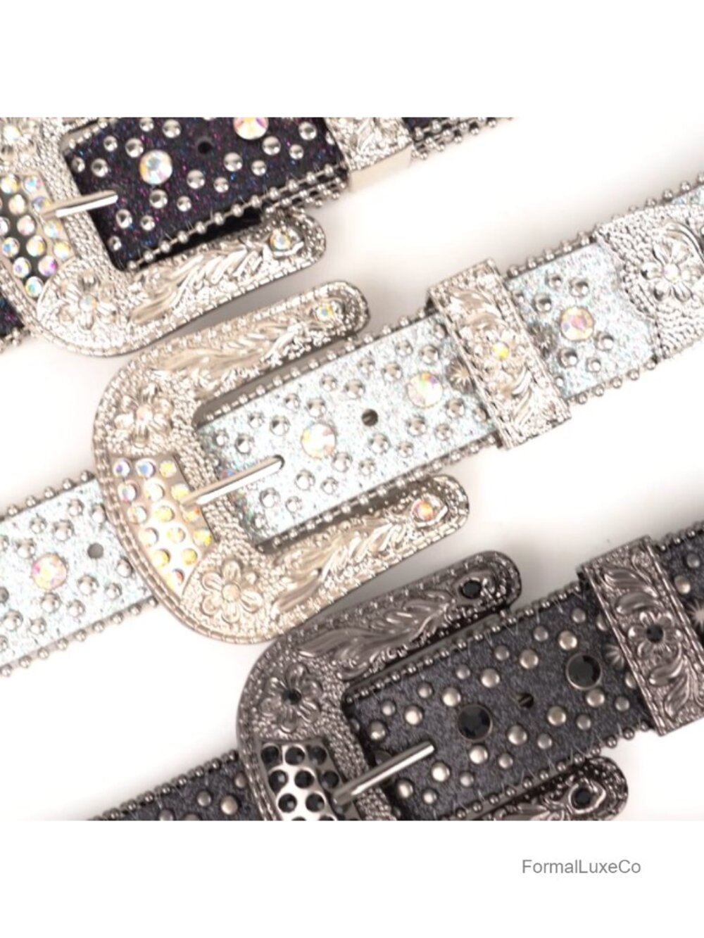 Rhinestone Belt Goth Bling Sparkly Western Cowboy… - image 5